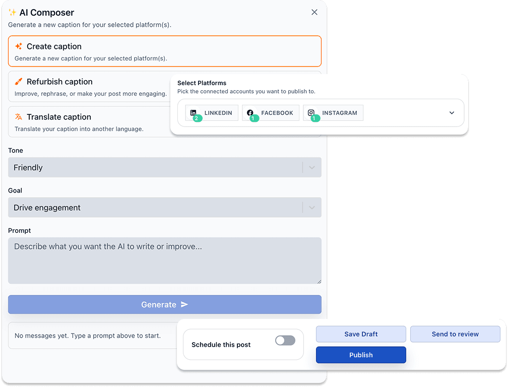 AI caption generation