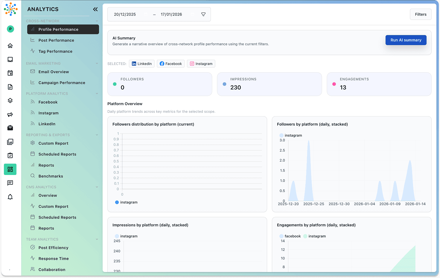 Analytics & Rapporten