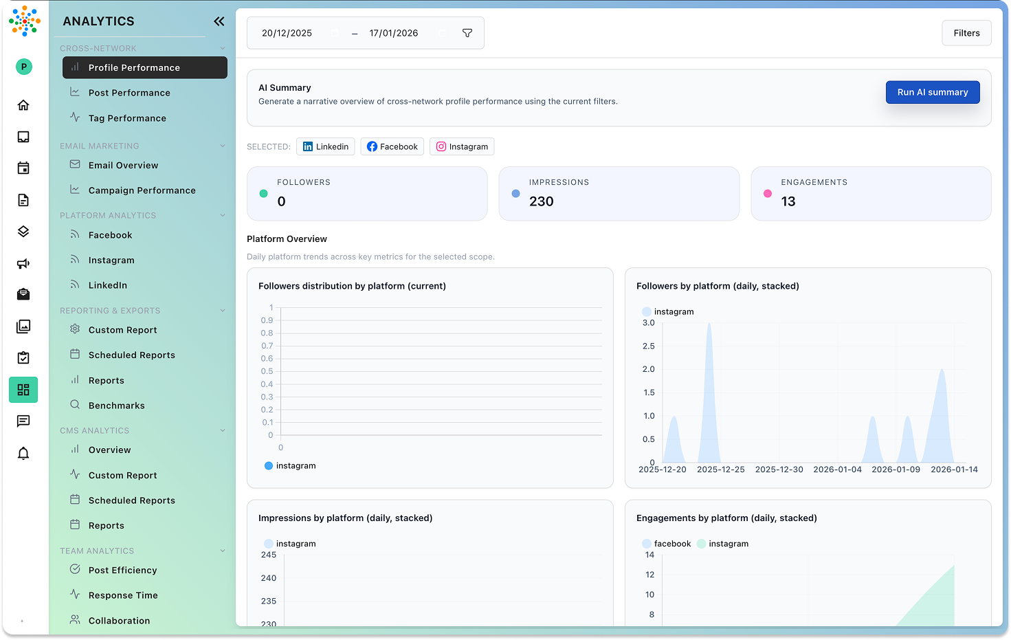 Analytics & Rapporten