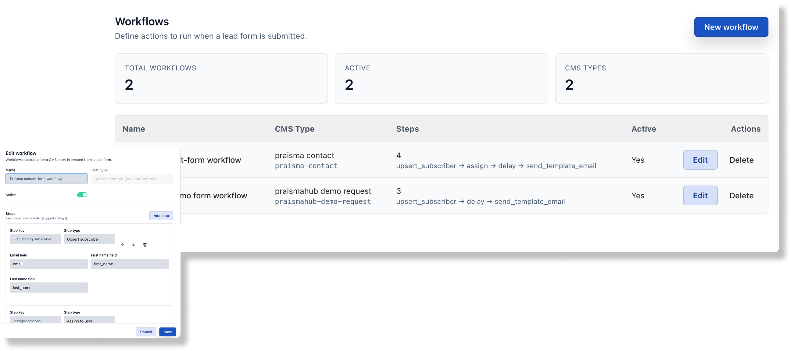Lead automation workflows