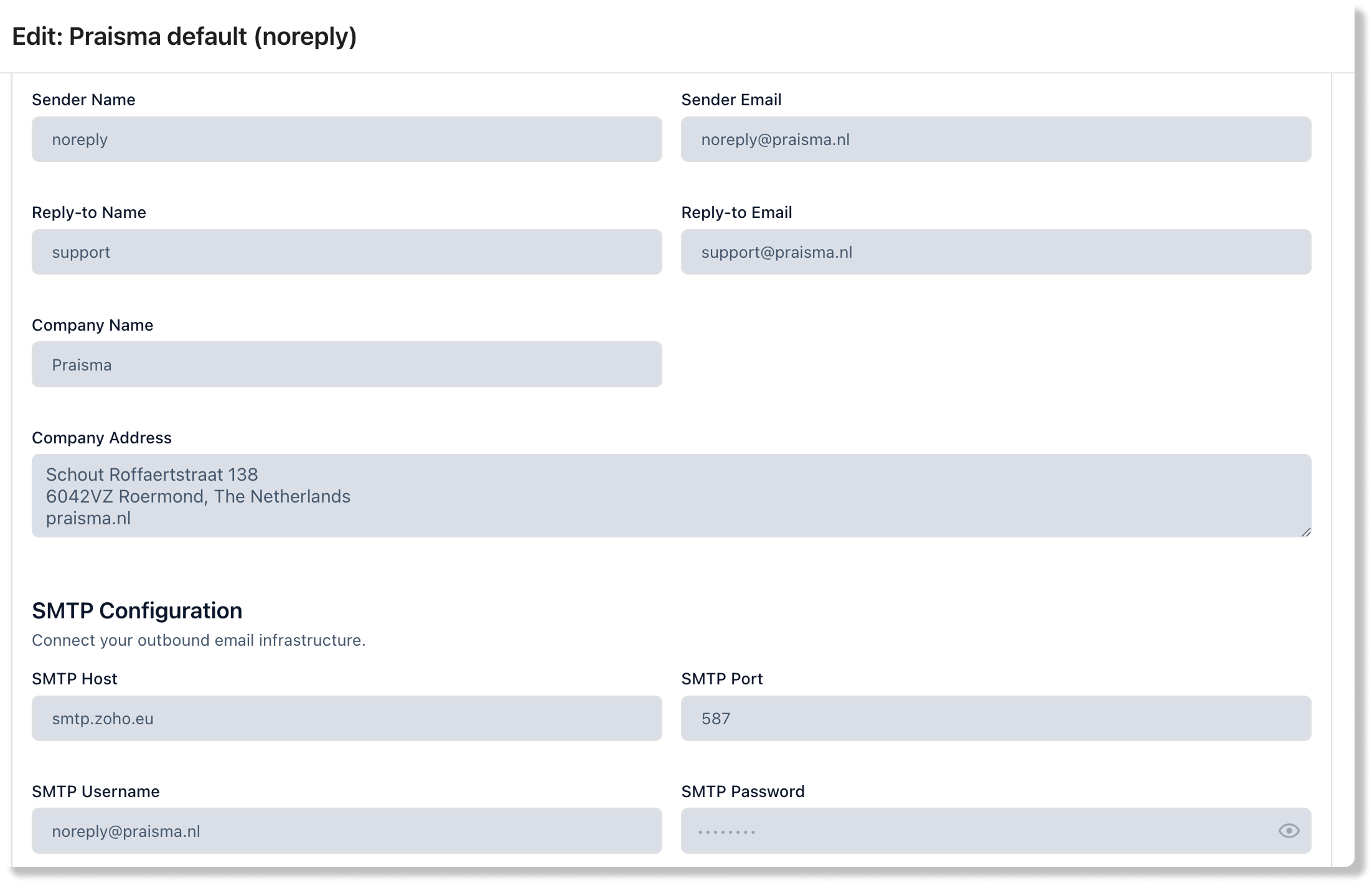 SMTP profiles and compliance