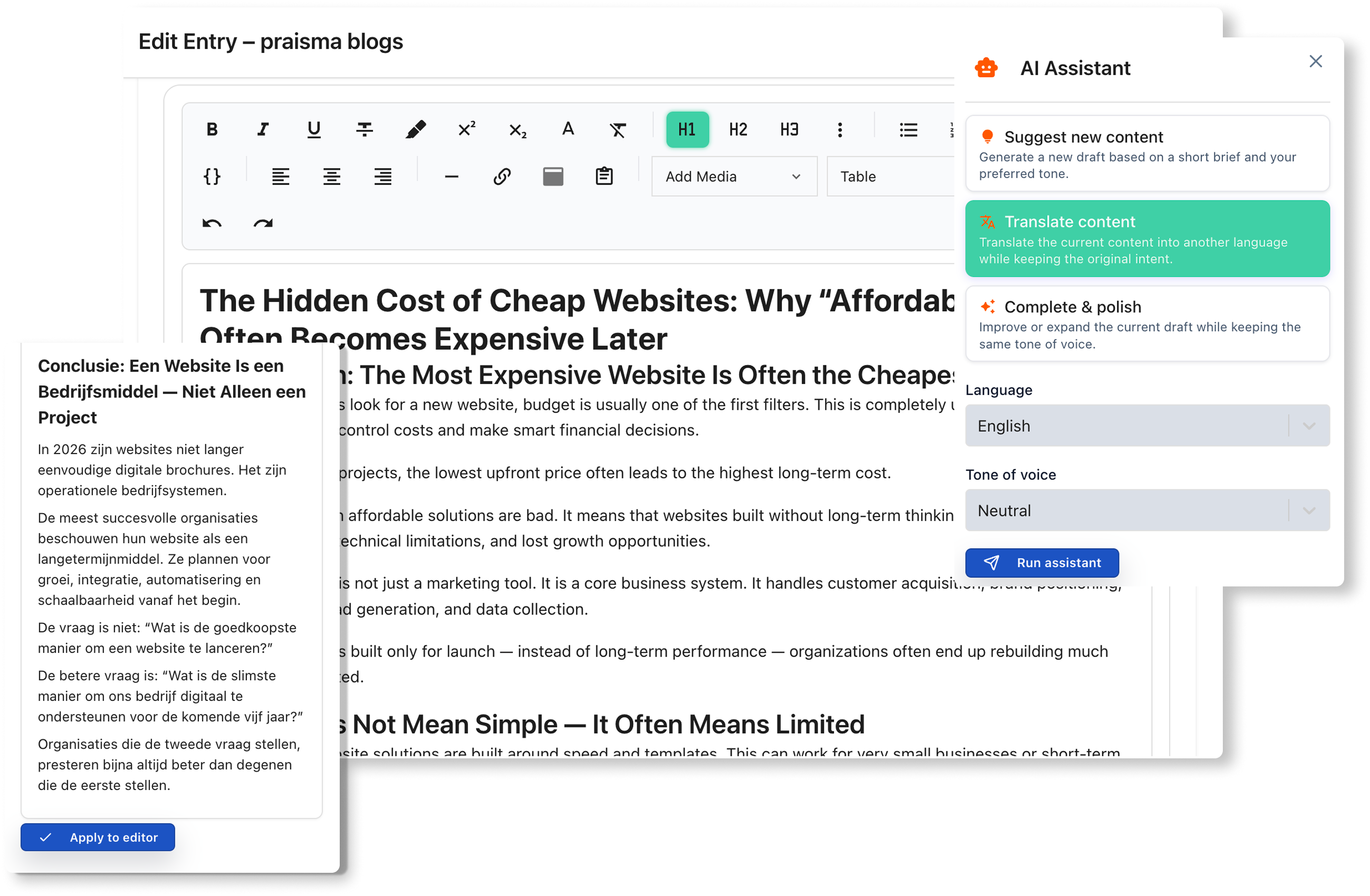 AI translation tools